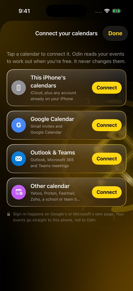 Connecting calendars